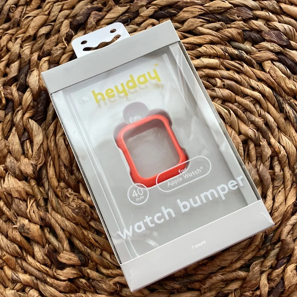 NEW Heyday watch bumper case for Apple Watch hard shell 40 MM orange coral